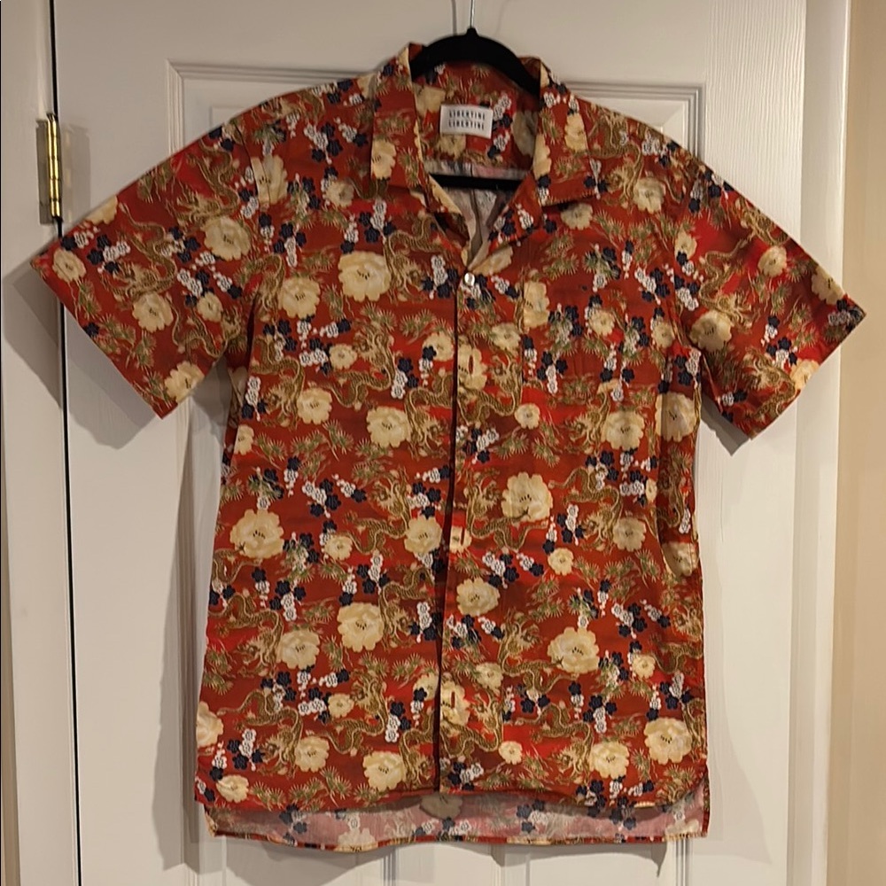 Libertine-Libertine Men’s Cave S/S Floral Pattern Shirt Size Large‎
